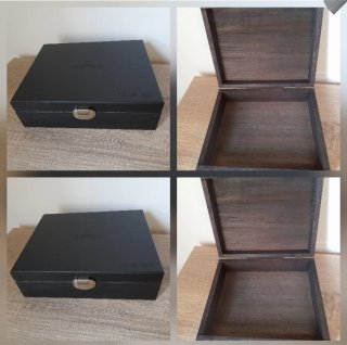2 Cajas de Madera Negras x 6€