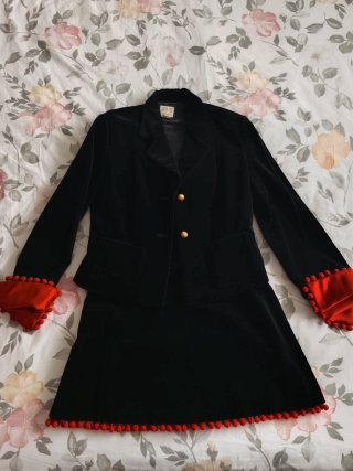 Conjunto vestido y blazer Zara Negro y Rojo