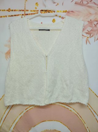 Chaquetín de punto blanco Talla L