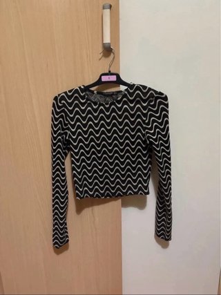 Top de Manga Larga Estampado Talla S
