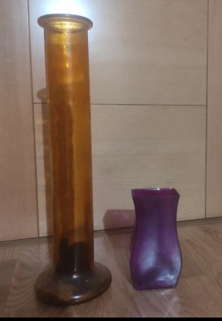 Set de 2 Jarrones de Cristal