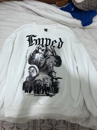 Sudadera Blanca Estampada