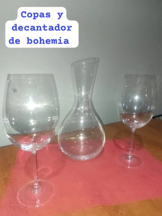 Set de Copas y Decantador Bohemia