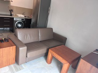 Sofá Cama de Piel 190 cm