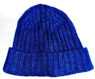 Gorro de punto azul