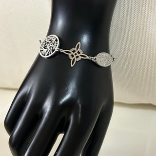 Pulsera de Plateado de acero inoxidable 316 l .