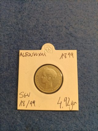Moneda 1 Peseta Alfonso XIII 1899