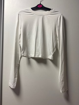 Camiseta manga larga blanca Shein