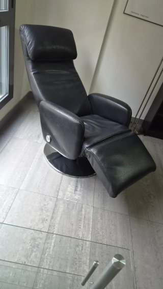 Sillón Relax de Piel Negro