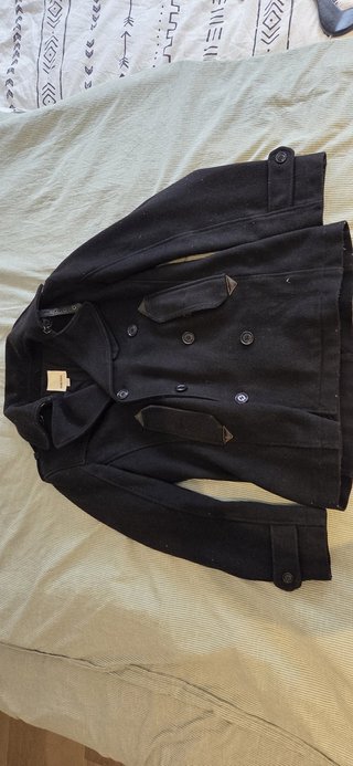 Chaquetón Diesel negro lana doble botonadura T. S