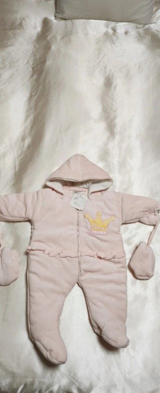 Buzo de Bebé Rosa con Capucha con pijama a juego