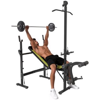 Banco de musculación y estación de gimnasio, acero
