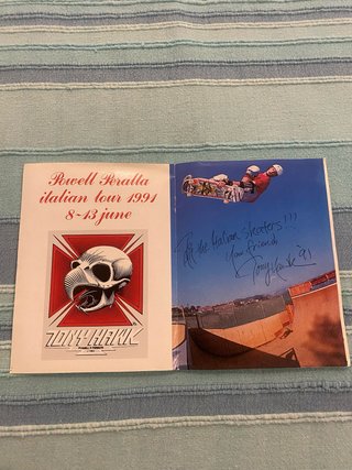 Adesivo autografato Tony Hawk - Tour 1991