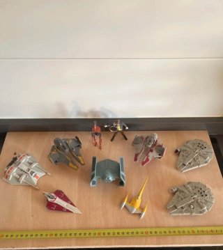 Lote de 7 Naves y 2 Figuras Star Wars
