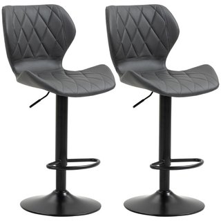 Taburetes de bar y sillas altas, PU, metal, grises