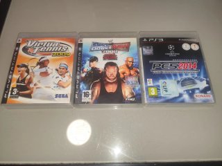 3 Juegos PS3 (Virtua Tennis, WWE, PES 2014)