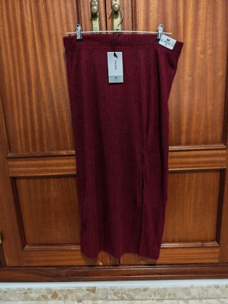 Falda larga/midi de punto Lefties Talla M