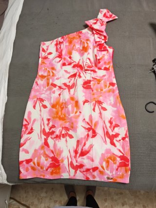 Vestido Estampado Floral Hombro Descubierto