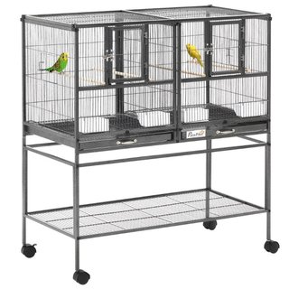 Jaula doble para pájaros en metal de alta calidad