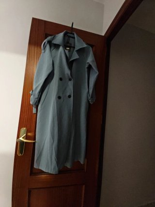 Gabardina Azul Grisáceo