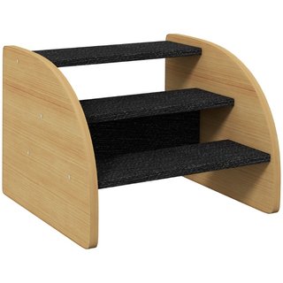 Escalera para perros y gatos, 3 peldaños, de roble