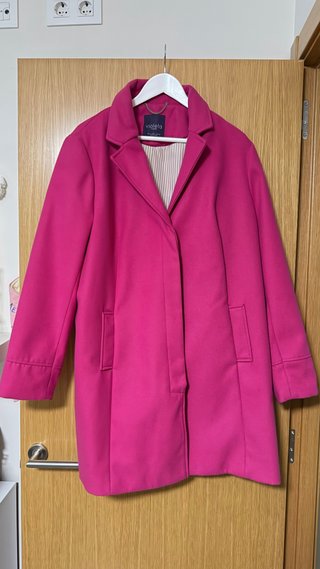 Chaqueta Rosa Violeta by Mango Talla XL