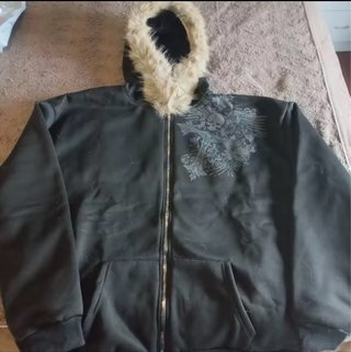 Sudadera Y2K con Capucha y Pelo
