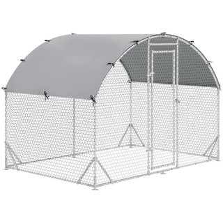 Corral Gallinero Metal Galvanizado 280x190x197 cm,