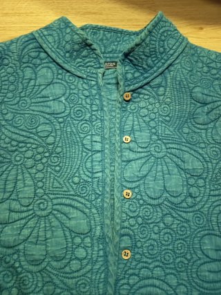 Chaqueta Erois Turquesa con Relieve