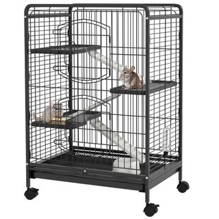 Jaula pequeños animales ruedas rampe plataformas c