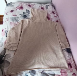Jersey Cuello Vuelto Crema Talla XL de talla grand