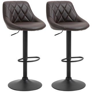Taburetes de bar y sillas altas, piel PU, set de 2