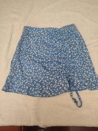 Falda Shein Estampada Azul Talla S