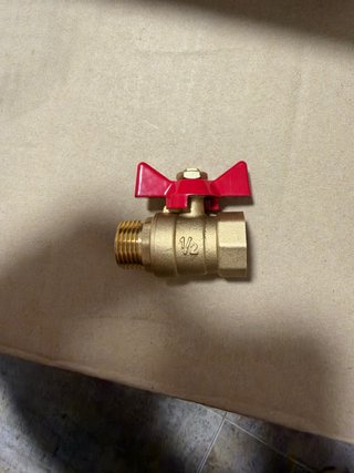 Válvula de Esfera 1/2 con Palanca Roja