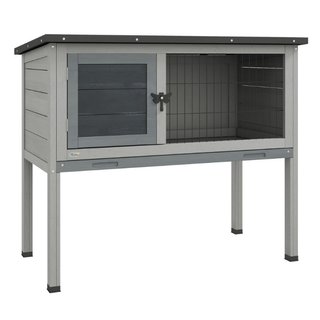 Conejera elevada madera exterior techo vassoio 84x