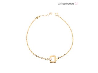 pulsera oro 18k con piedra con circonita