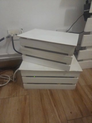 Cajas Decorativas de Madera blancas