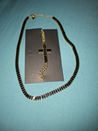 Set de Collar y Pulsera con Cristales