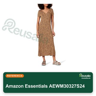 Vestido Amazon Essentials Midi Punto Mujer talla M