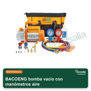 Bomba Vacío BACOENG con Manómetros Aire