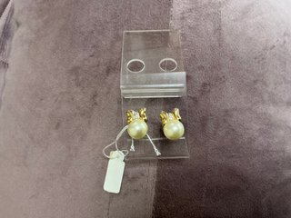 Pendientes Vintage con Perla y Lazo