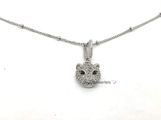 collar plata 925mm con piedra con circonita 18 3.5cm