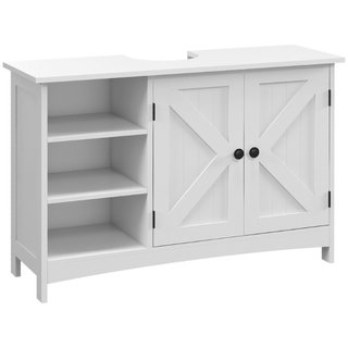 Mueble bajo lavabo y armario, MDF, 3 baldas, 90 cm