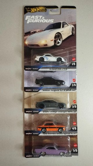 Pack 5 Hot Wheels Premium Fast & Furious