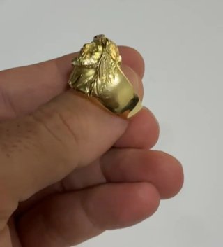 Sello de Oro 18k con Cristo