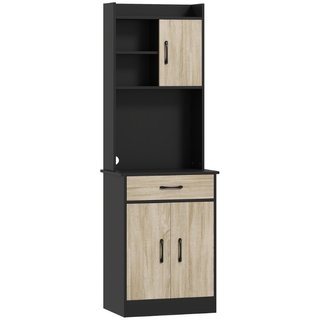 Dispensa Móvil de Madera con Cajón, 2 Estantes Abi