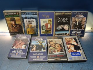 PELÍCULAS 9 VHS, pack películas clasicas