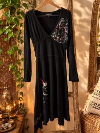 Vestido Negro Desigual Halloween