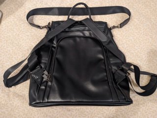 Mochila bolso negra convertible gran capacidad