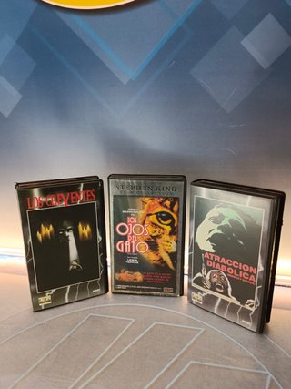 3 películas Terror, Vhs, LOS OJOS DEL GATO, LOS CREYENTES, ATRACCIÓN DIABOLICA
